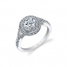 0.44tw Semi-Mount Engagement Ring With 1ct Round Head