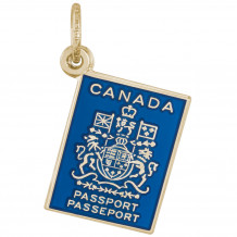 14k Gold Canada Passport Charm