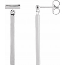 Platinum Articulated Bar Earrings - 87209113P