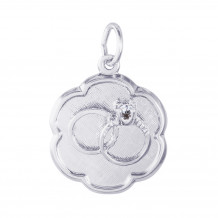 Sterling Silver Wedding Rings Disc Charm