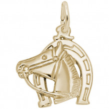 Rembrandt 14k Yellow Gold Horse Head Charm