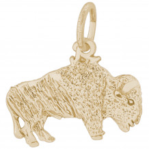 14k Gold Buffalo Charm