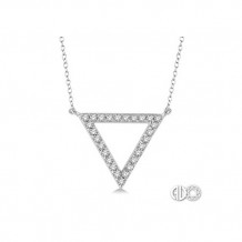 Ashi Diamonds 10k White Gold Diamond Triangle Pendant