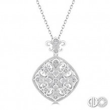 Ashi Diamonds Silver Fleur De Lis Pendant