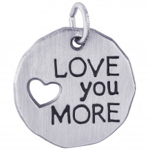 Sterling Silver Love You More Charm