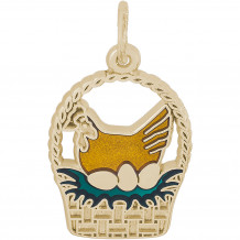 14k Gold 3 French Hens Charm