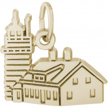 14k Gold Quoddy Head Lighthouse Charm