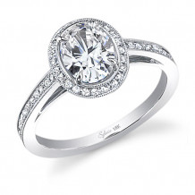 0.33tw Semi-Mount Engagement Ring With 7X5 Oval Head