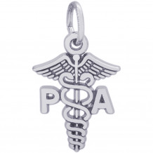 Sterling Silver PA Caduceus Charm