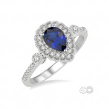 Ashi 14k White Gold Pear Shaped Diamond Engagement Ring