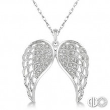 Ashi Diamonds Silver Angel Wing Pendant