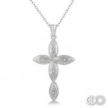 Ashi Diamonds Silver Infinity Cross Pendant