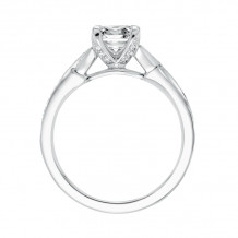 Artcarved Bridal Mounted with CZ Center Contemporary Twist Diamond Engagement Ring London 14K White Gold - 31-V656ERW-E.00