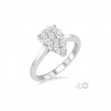 Ashi 14k White Gold Pear Shape Diamond Lovebright Engagement Ring
