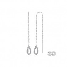 Ashi Diamonds 10k White Gold Diamond Pear Threader Earrings