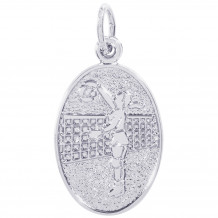Sterling Silver Female Volleyball Charm