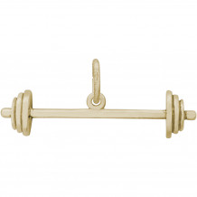 14k Gold Barbell Charm