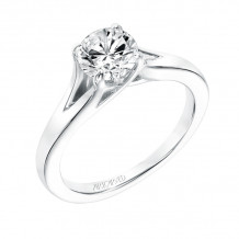 Artcarved Bridal Unmounted No Stones Classic Solitaire Engagement Ring Kathleen 14K White Gold - 31-V740ERW-E.01
