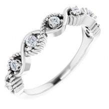 14K White 1/5 CTW Diamond Stackable Ring - 720466000P