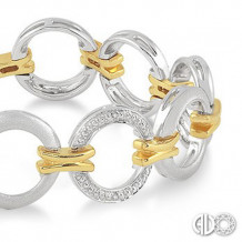 Ashi Diamonds Silver Circle Bracelet