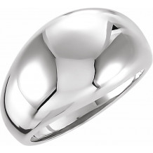 14K White 12 mm Dome Ring - 50199247738P
