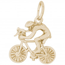 14k Gold Cyclist Charm