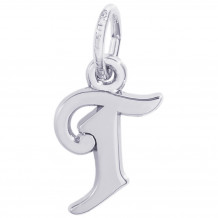 Sterling Silver Initial T Charm