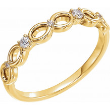 14K Yellow .08 CTW Diamond Infinity-Inspired Ring - 123285601P
