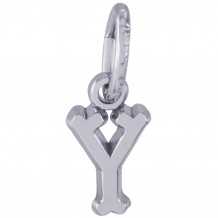 Sterling Silver Initial Y Charm