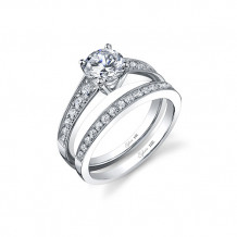 0.35tw Semi-Mount Engagement Ring With 1ct Round Head