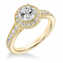 Goldman 14k Yellow Gold 0.45ct Diamond Semi Mount Engagement Ring