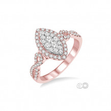Ashi 14k Rose Gold Marquise Shape Diamond Lovebright Engagement Ring