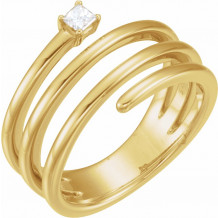 14K Yellow 1/10 CTW Diamond Freeform Ring - 123137601P