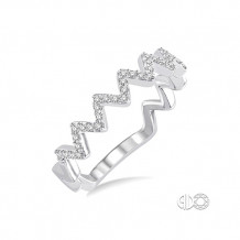 Ashi 14k White Gold Free Form Diamond Fashion Ring