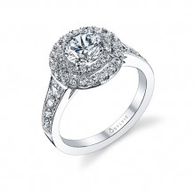 0.95tw Semi-Mount Engagement Ring With 1ct Round Head
