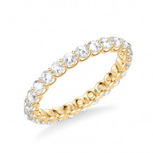 Artcarved Bridal Mounted with Side Stones Classic Rose Goldcut Diamond Anniversary Band 18K Yellow Gold - 33-V9386EY-L.01