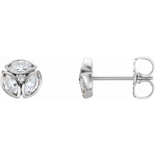 14K White 1/2 CTW Diamond Earrings - 86445600P