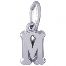 Sterling Silver Initial M Charm