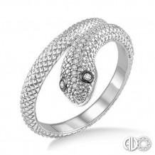 Ashi Diamonds Silver Snake Ring