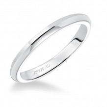 Artcarved Bridal Band No Stones Classic Solitaire Wedding Band Rory 14K White Gold - 31-V613W-L.00