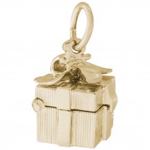 14k Gold Gift Box Charm