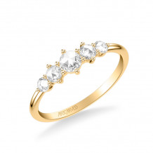 Artcarved Bridal Mounted with Side Stones Classic Rose Goldcut Diamond Anniversary Band 18K Yellow Gold - 33-V9382Y-L.01