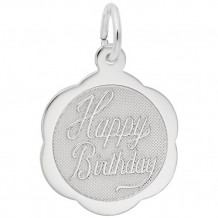 Rembrandt Sterling Silver Happy Birthday Day Charm