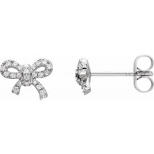 14K White 1/5 CTW Diamond Earrings - 65193560000P