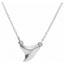 Platinum Shark Tooth 16-18 Necklace - 86451104P