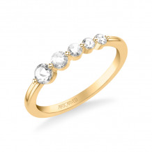 Artcarved Bridal Mounted with Side Stones Contemporary Diamond Anniversary Ring 14K Yellow Gold - 33-V9418Y-L.00