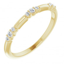 14K Yellow 1/10 CTW Diamond Stackable Ring - 124033601P