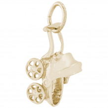 14k  Gold Baby Carriage Charm