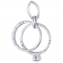 Sterling Silver Wedding Rings Charm