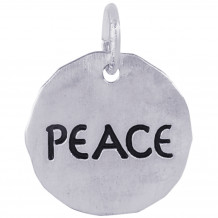 Sterling Silver Peace Charm Tag Charm